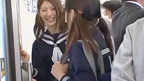 Horny Japanese model Koizumi Nozomi, Arisa Nakano in Exotic Public JAV clip